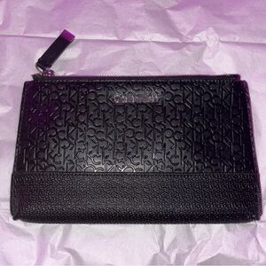Calvin Klein Black Textured Pouch